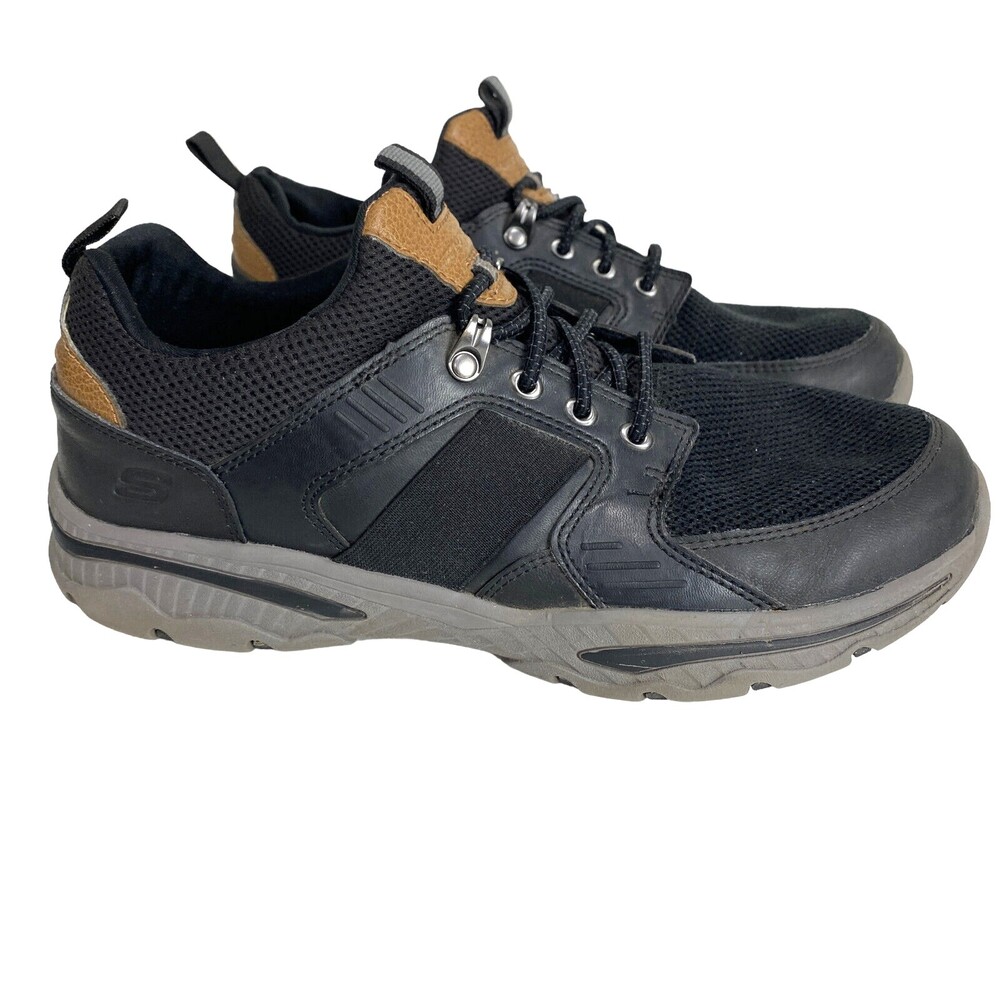 Skechers Men’s Relaxed Fit Creston Mando Black Mesh Vegan Casual Shoes US 8.5